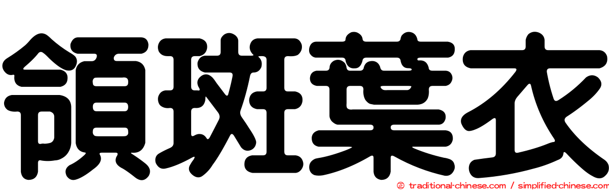 領斑葉衣