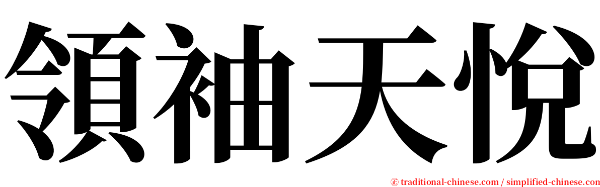 領袖天悅 serif font