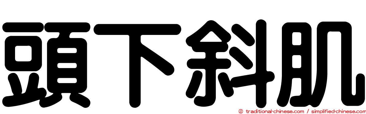 頭下斜肌