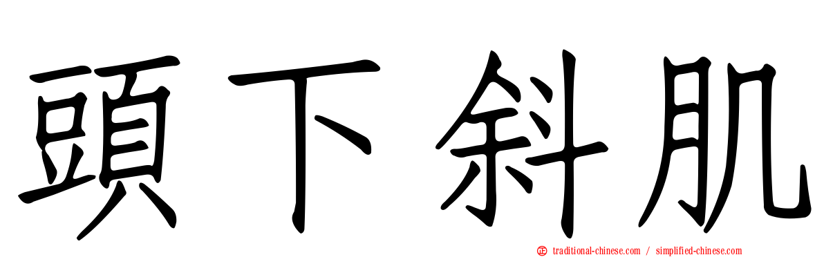 頭下斜肌
