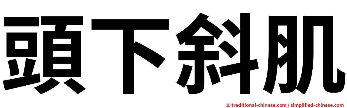 頭下斜肌