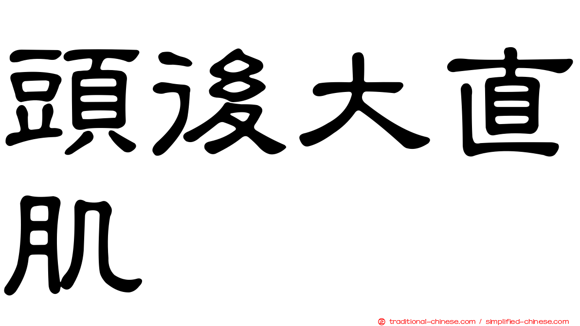 頭後大直肌