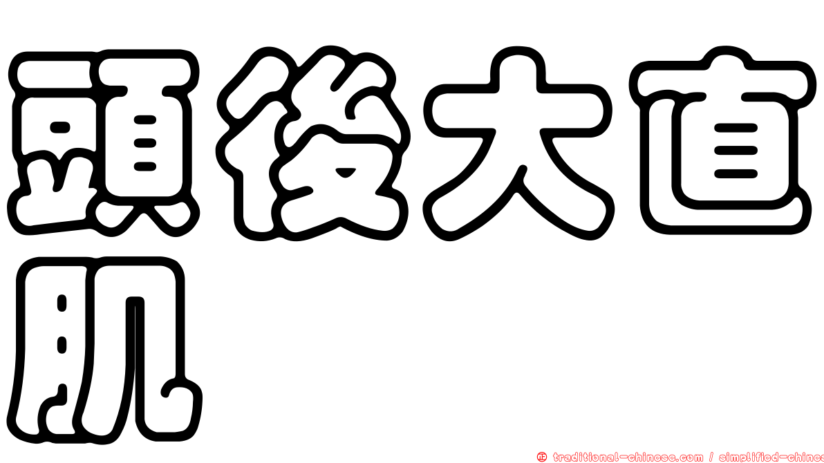 頭後大直肌