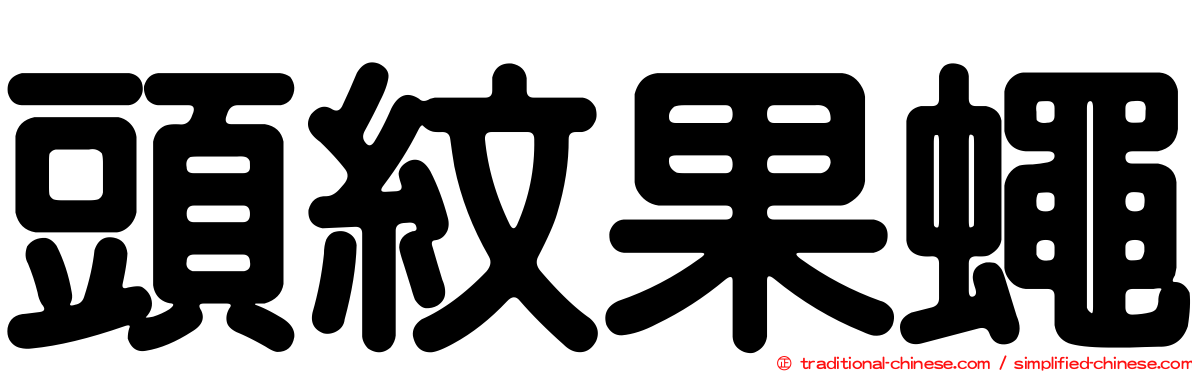 頭紋果蠅