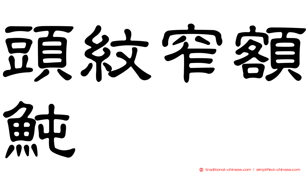 頭紋窄額魨