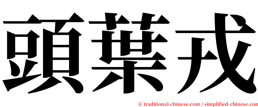 頭葉戎 serif font