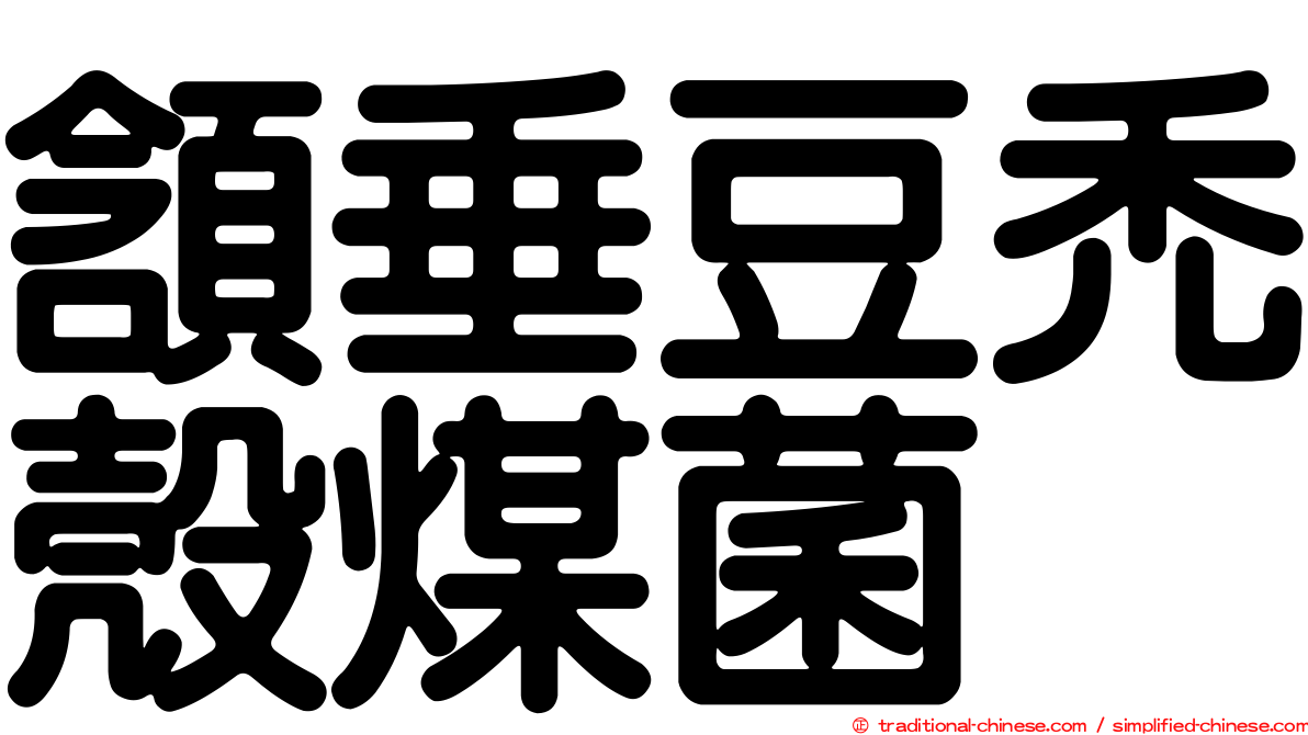 頷垂豆禿殼煤菌