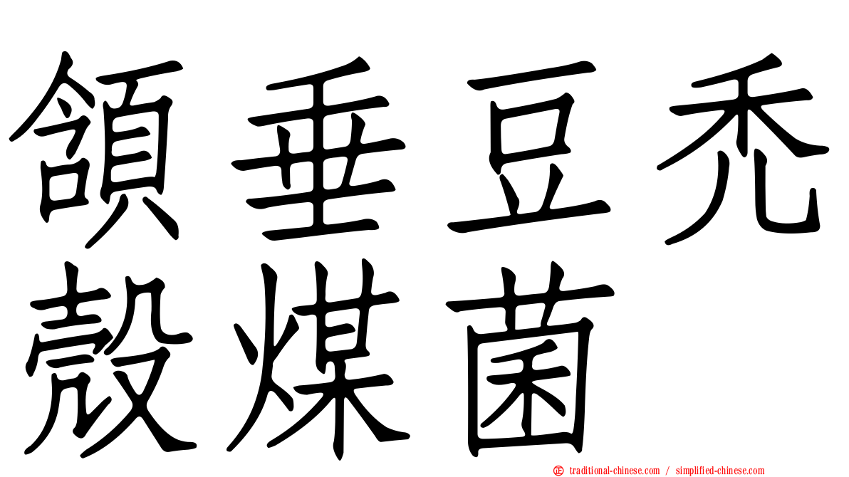 頷垂豆禿殼煤菌