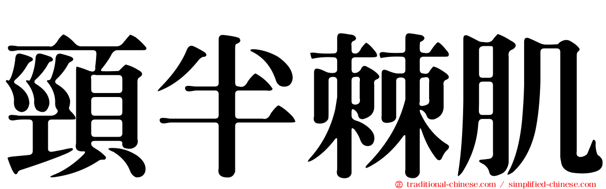 頸半棘肌