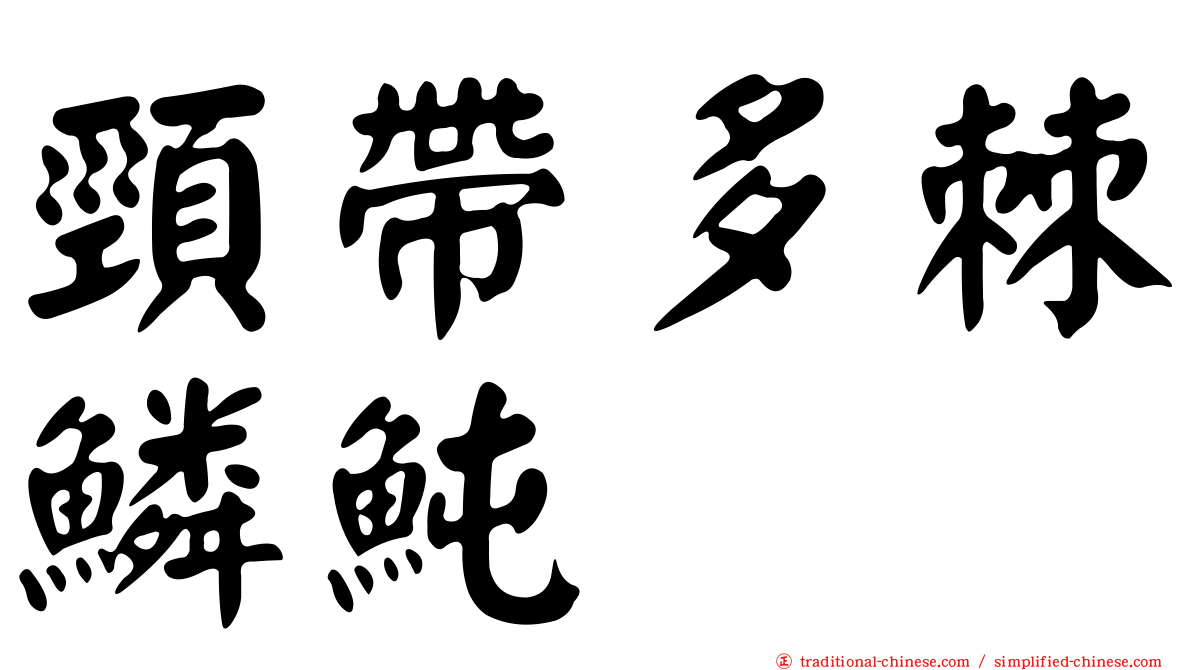 頸帶多棘鱗魨