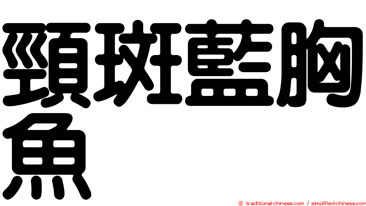 頸斑藍胸魚