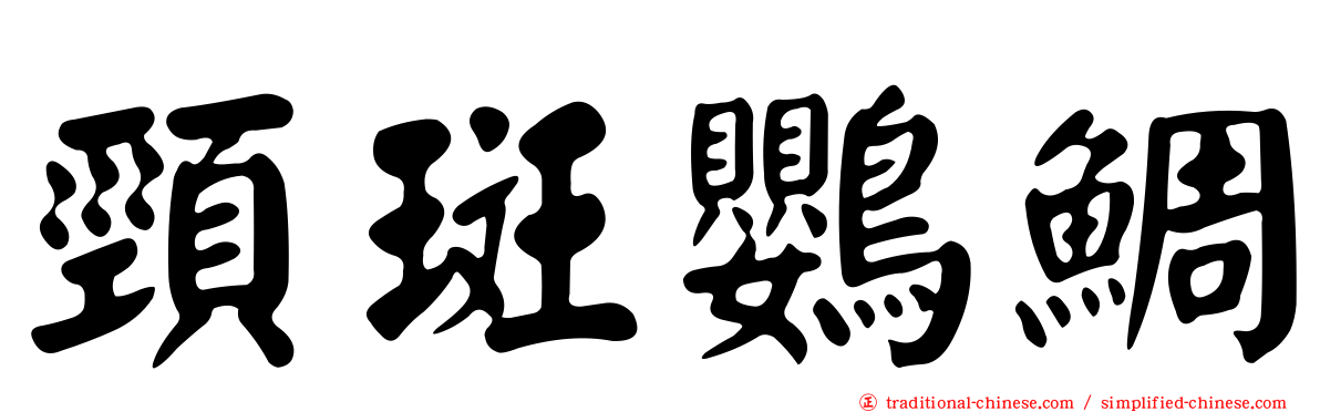 頸斑鸚鯛