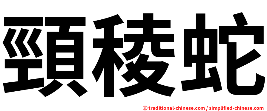 頸稜蛇