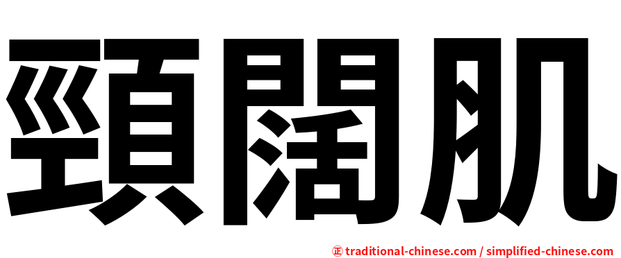 頸闊肌