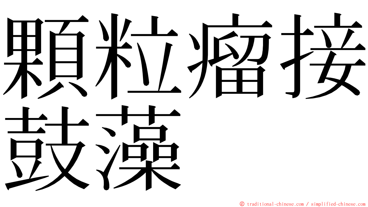 顆粒瘤接鼓藻 ming font