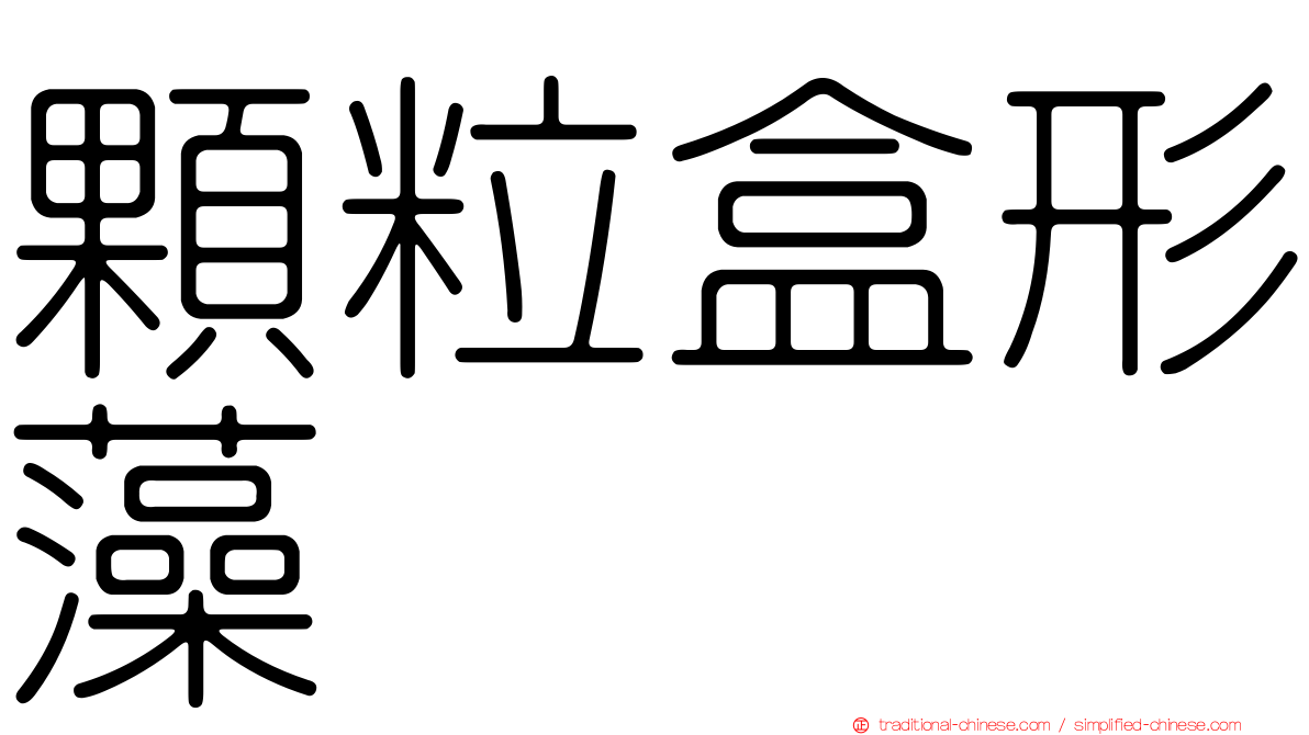 顆粒盒形藻