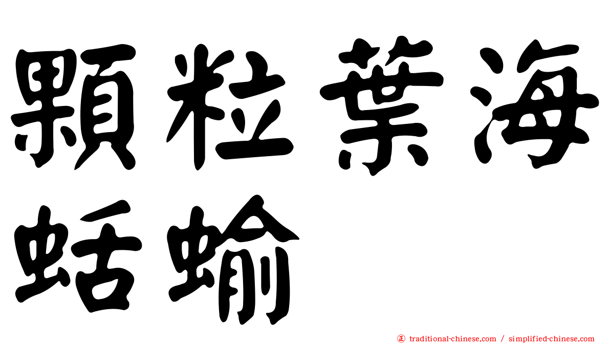 顆粒葉海蛞蝓