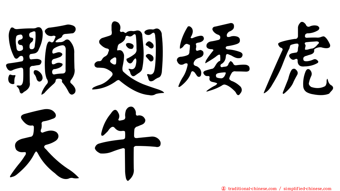 顆翅矮虎天牛