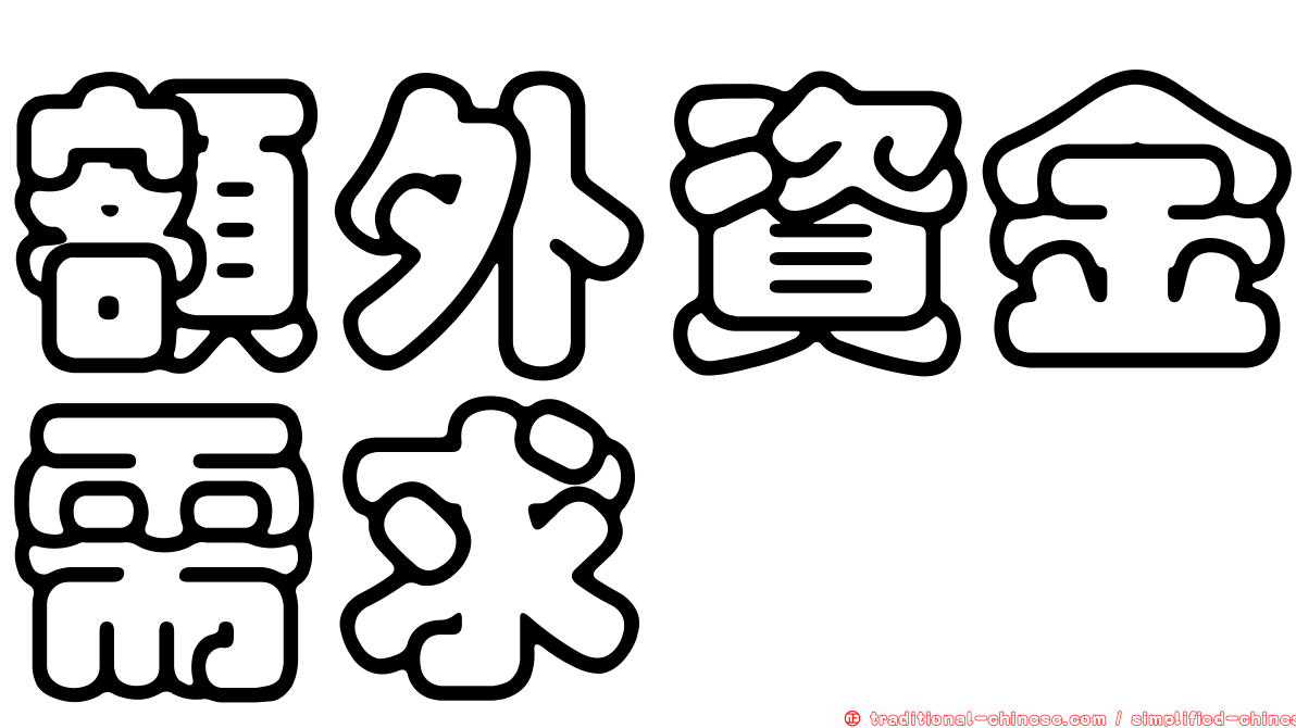 額外資金需求