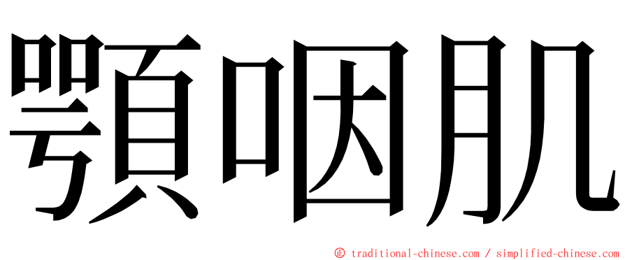 顎咽肌 ming font