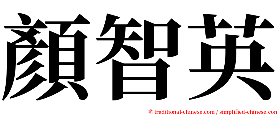 顏智英 serif font