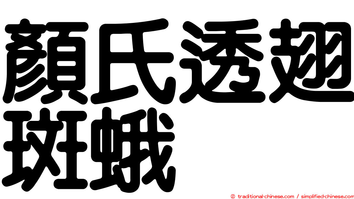 顏氏透翅斑蛾
