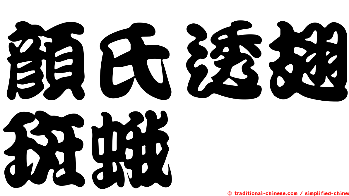 顏氏透翅斑蛾