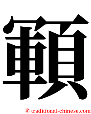 顐 serif font