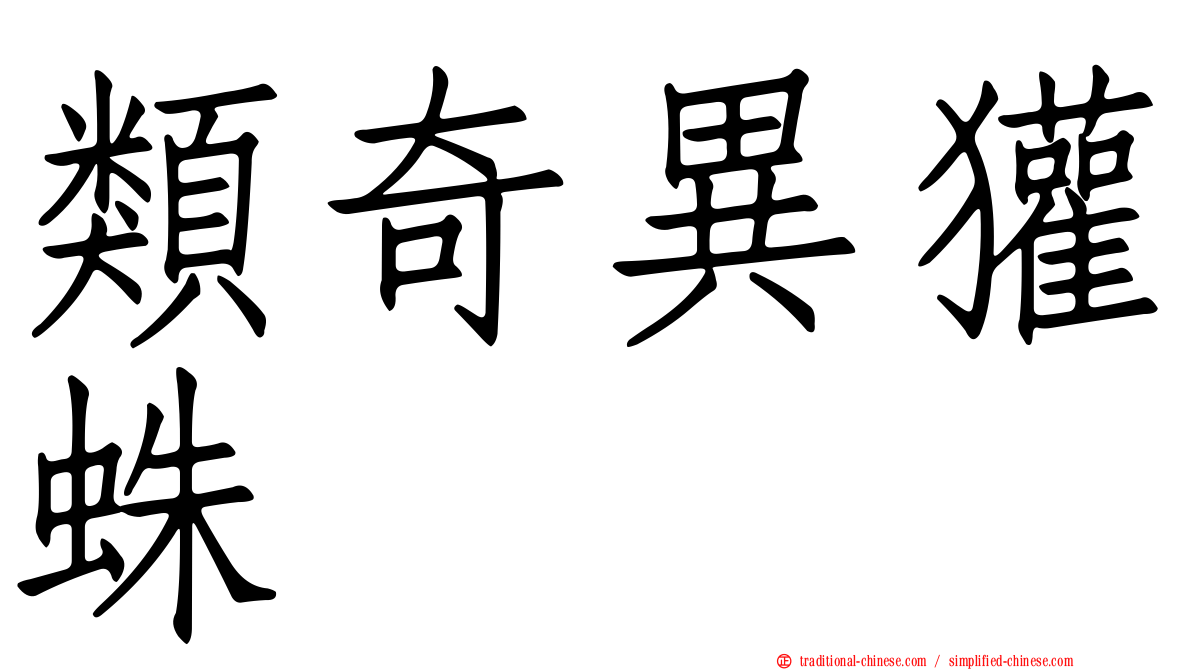 類奇異獾蛛