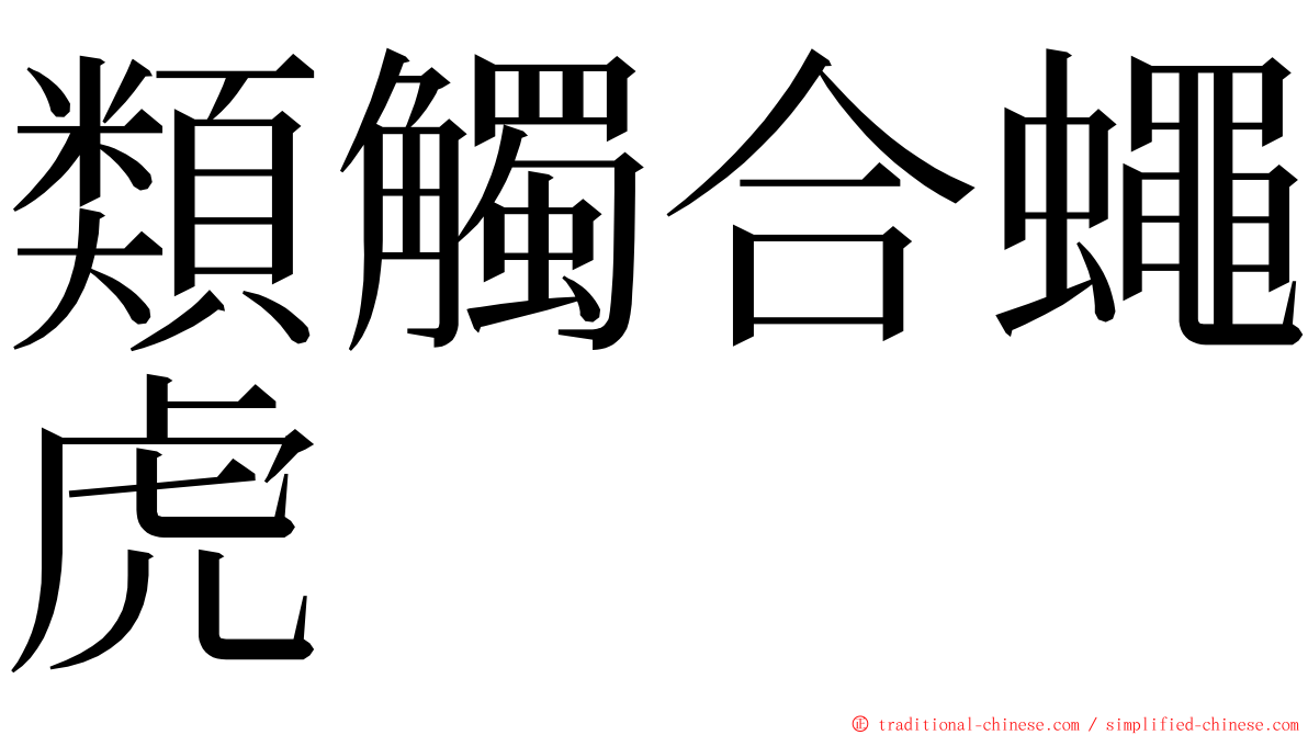 類觸合蠅虎 ming font