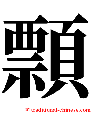 顠 serif font