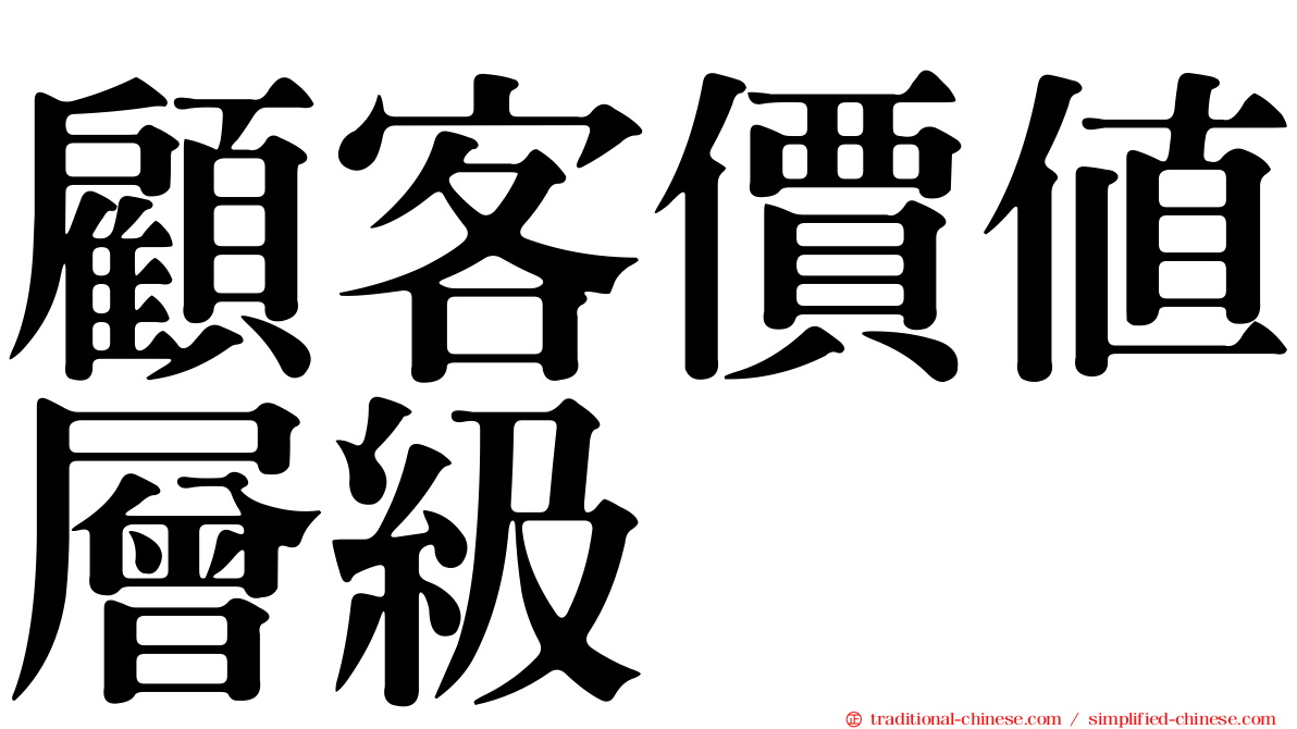 顧客價值層級