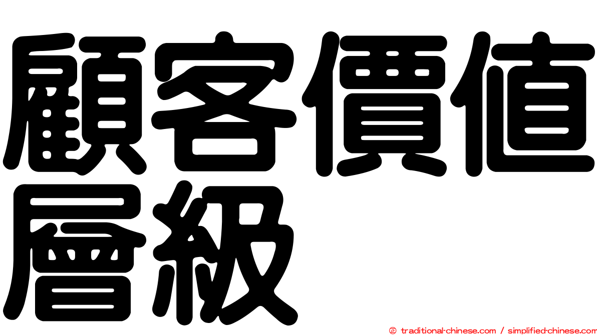 顧客價值層級