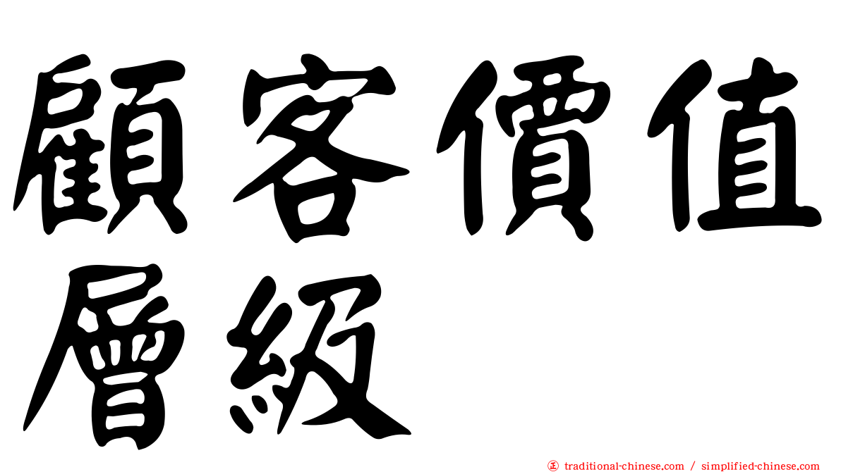 顧客價值層級