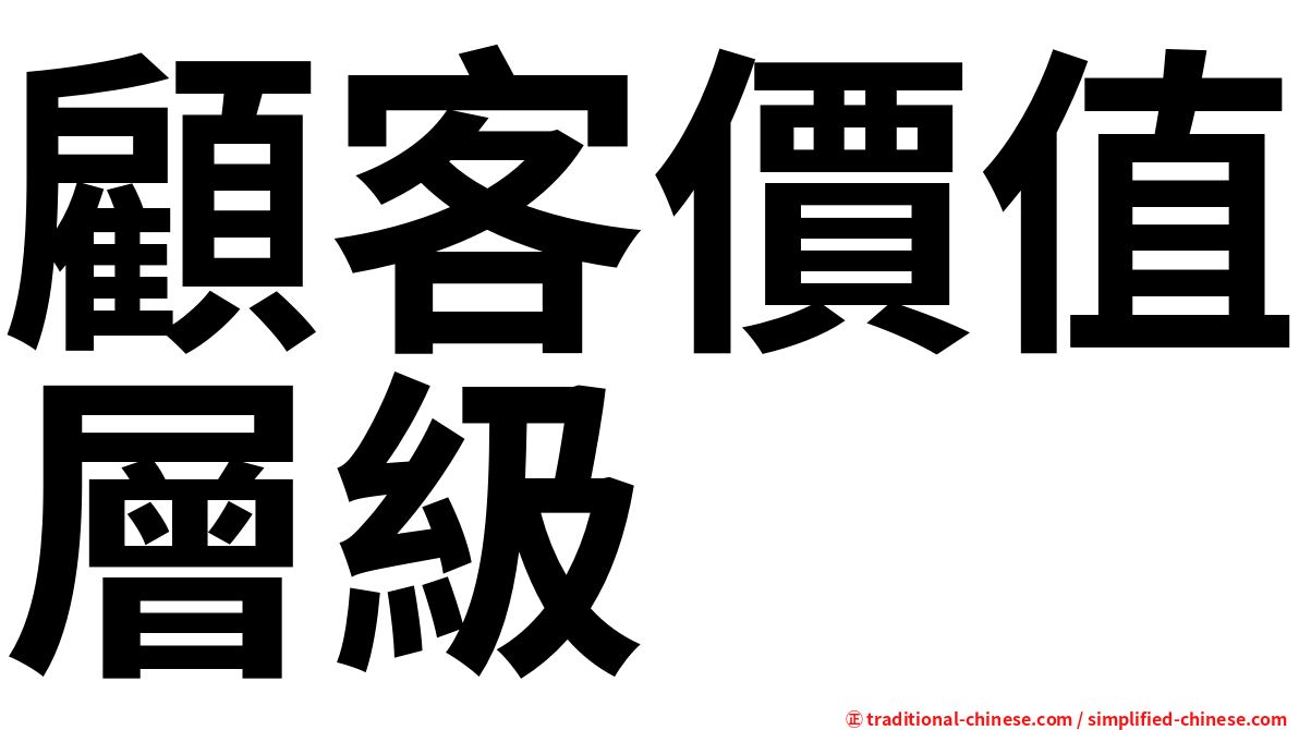 顧客價值層級