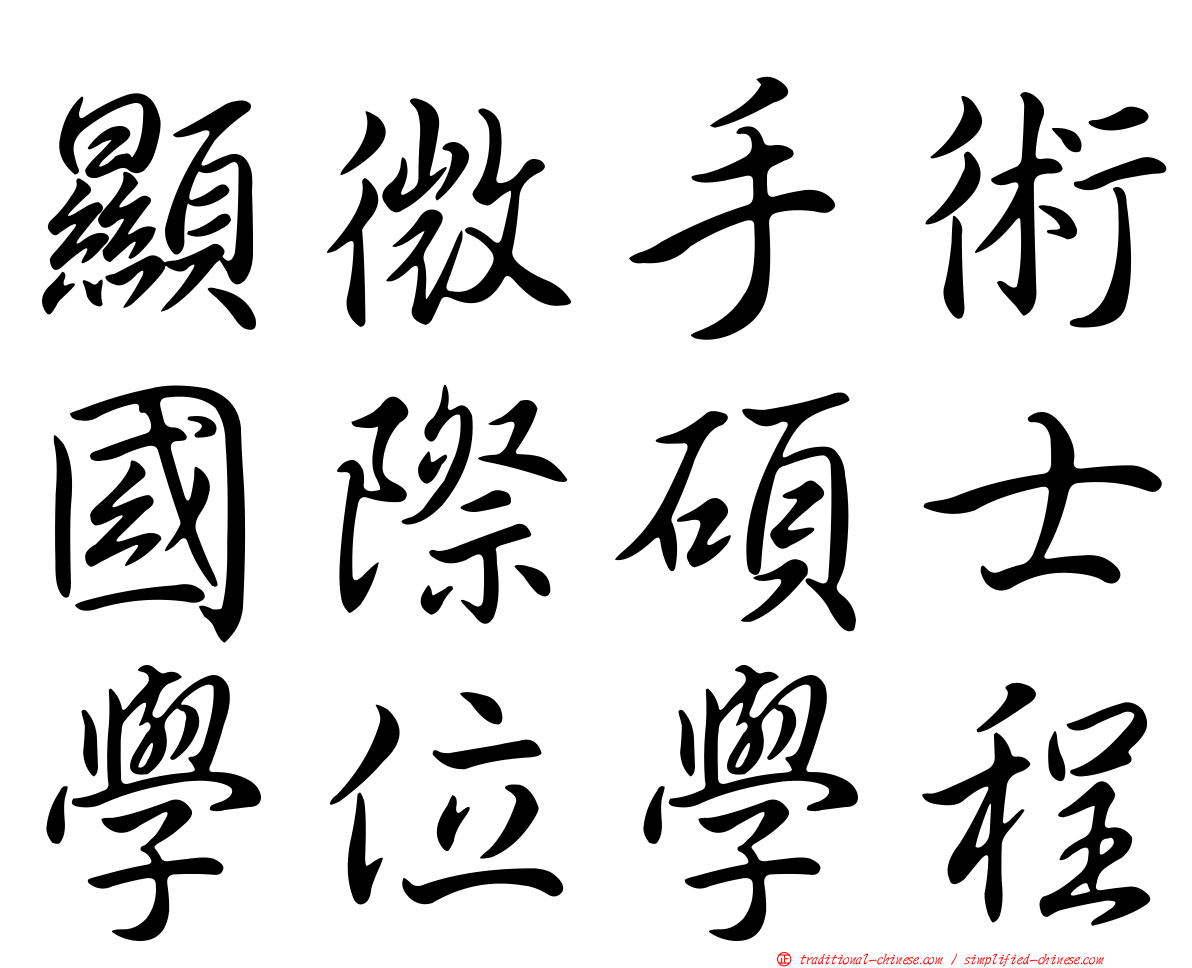 顯微手術國際碩士學位學程