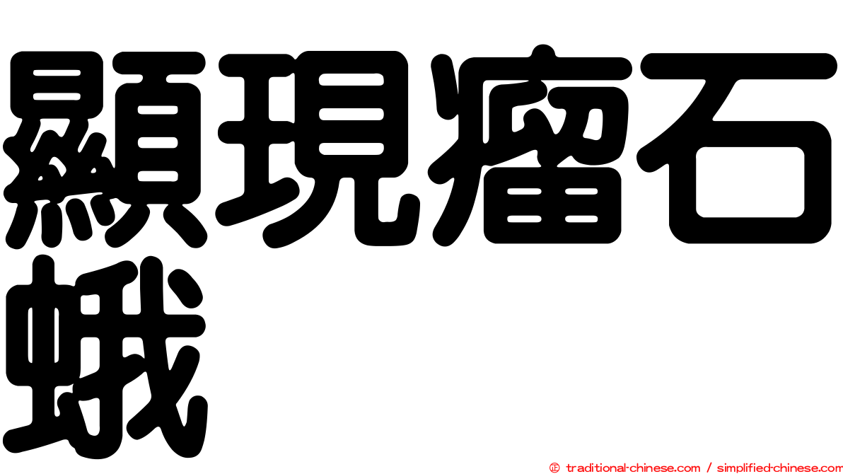 顯現瘤石蛾