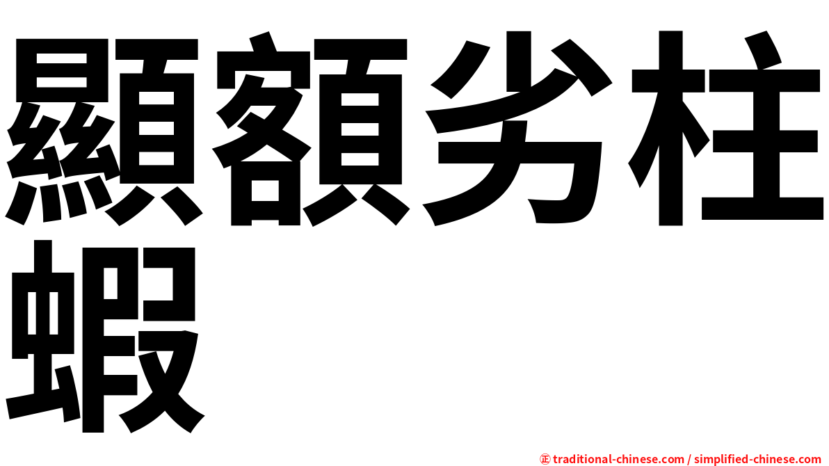 顯額劣柱蝦