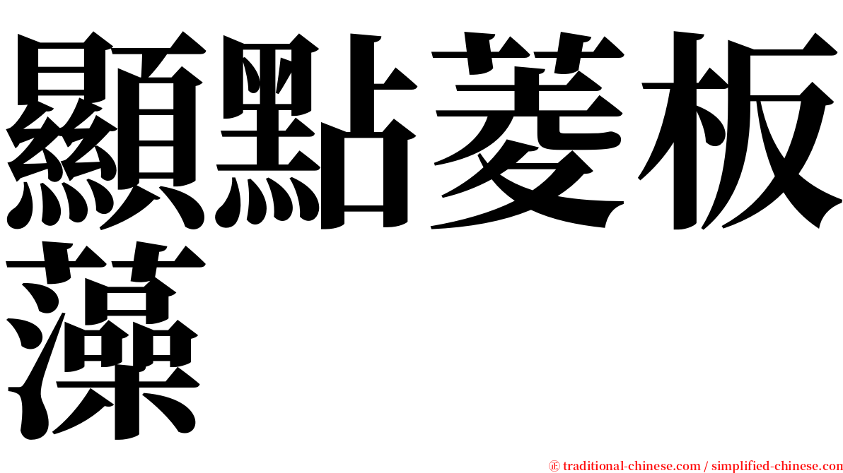 顯點菱板藻 serif font