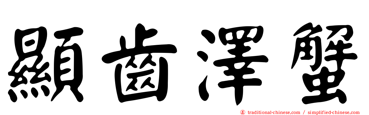 顯齒澤蟹
