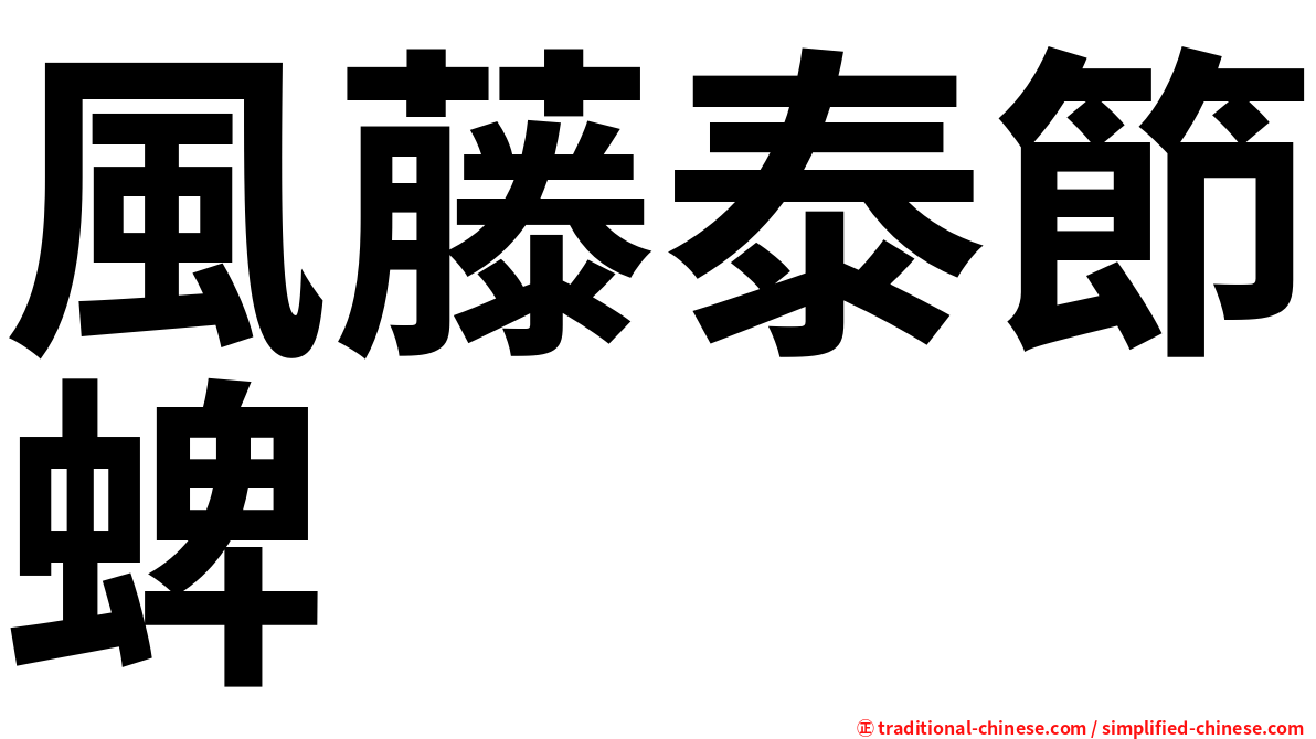 風藤泰節蜱