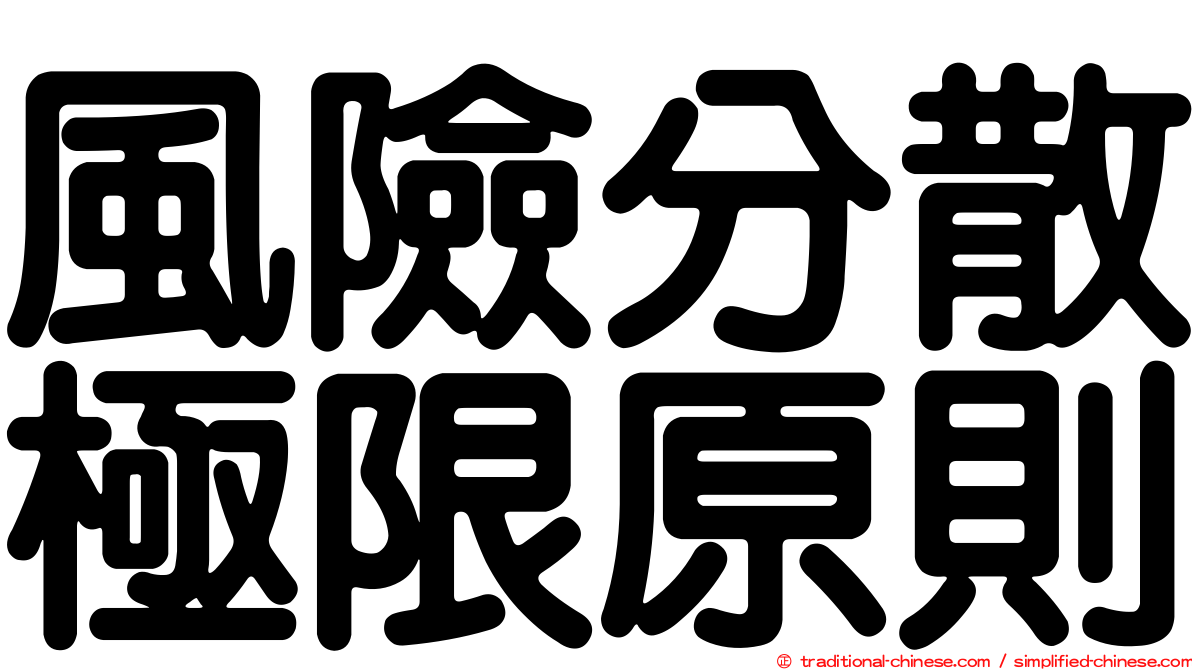風險分散極限原則