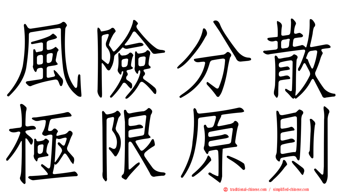 風險分散極限原則
