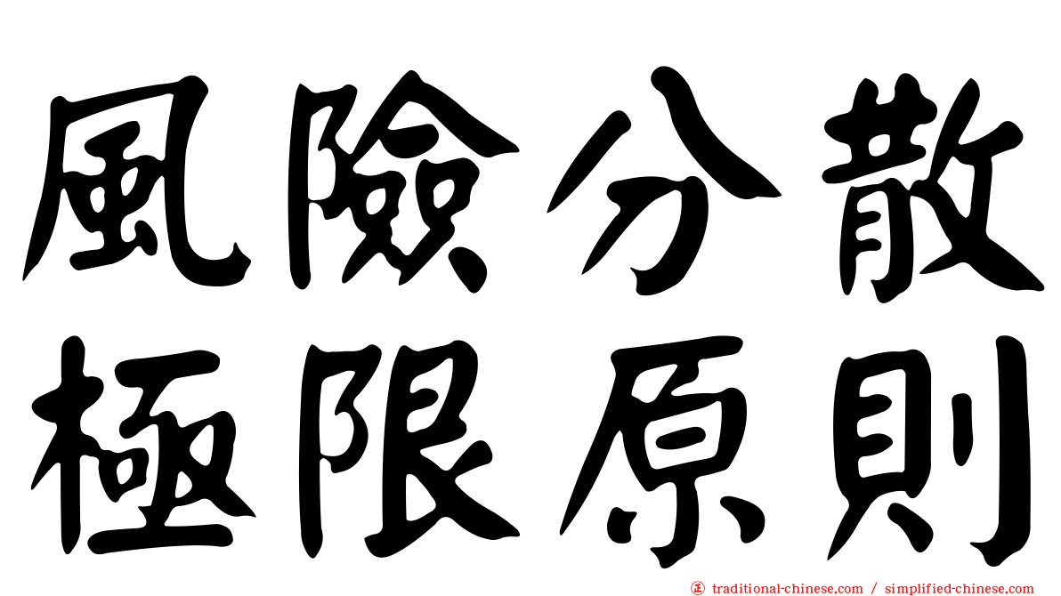 風險分散極限原則