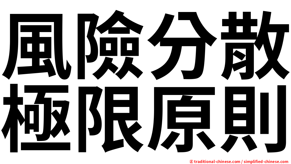 風險分散極限原則