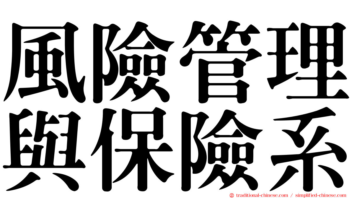 風險管理與保險系