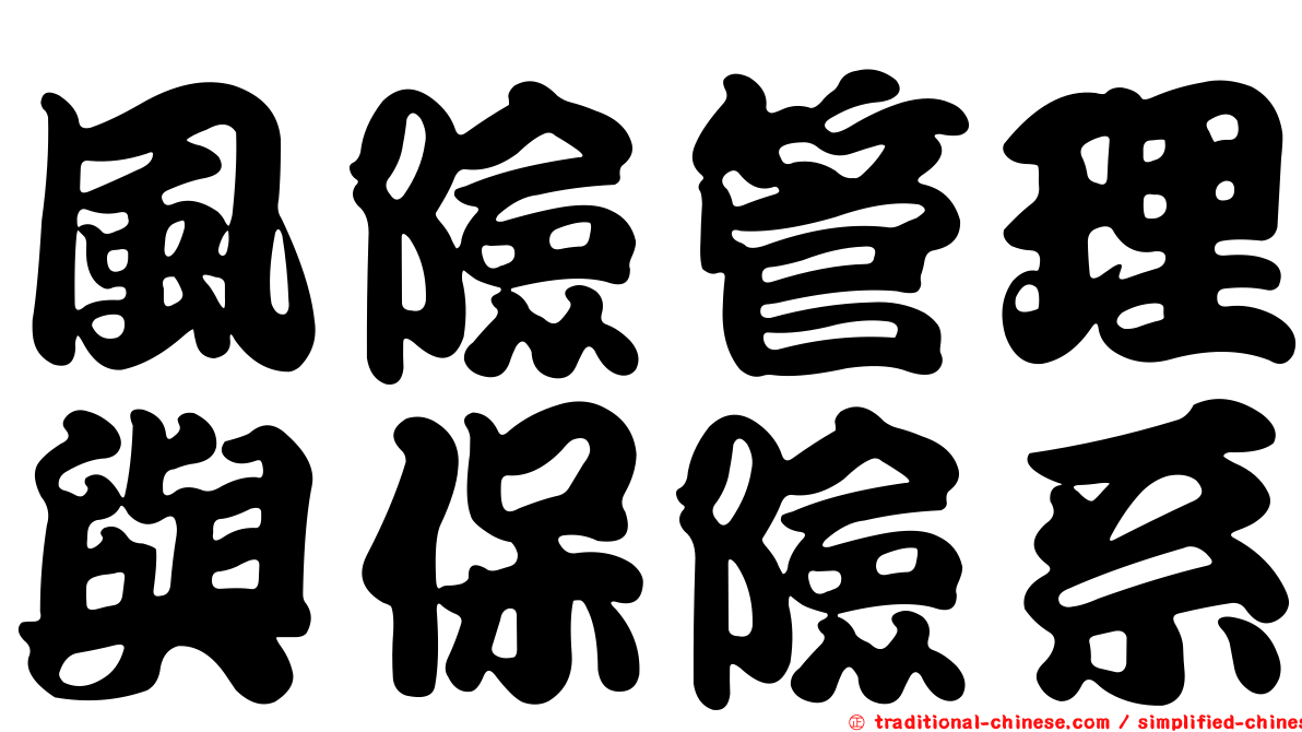 風險管理與保險系