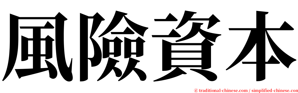 風險資本 serif font