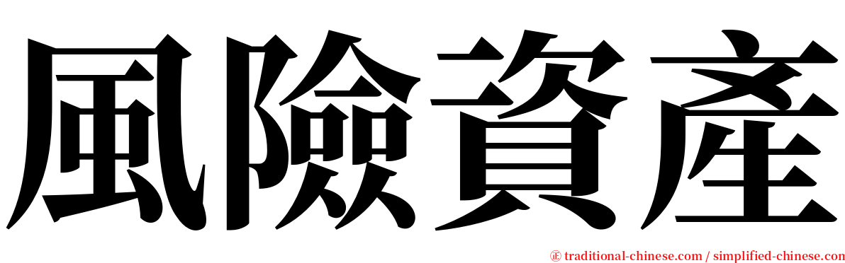 風險資產 serif font