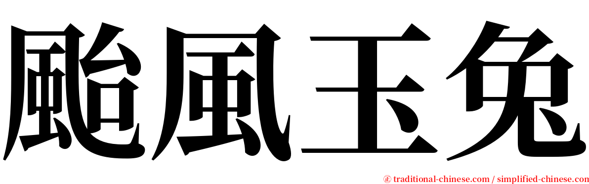 颱風玉兔 serif font